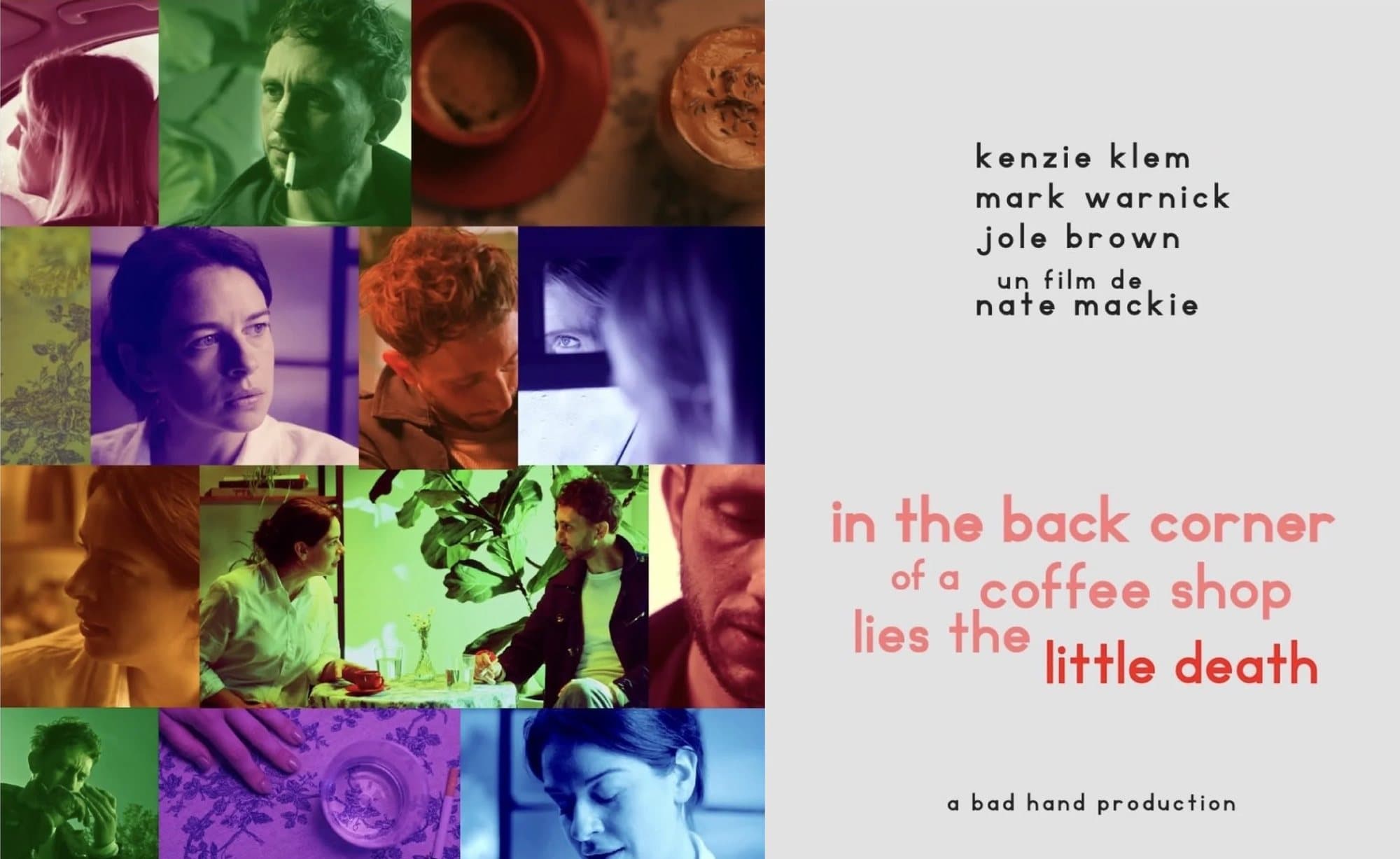 Film poster for In the Back Corner of a Coffee Shop Lies the Little Death, starring Mark Warnick.
