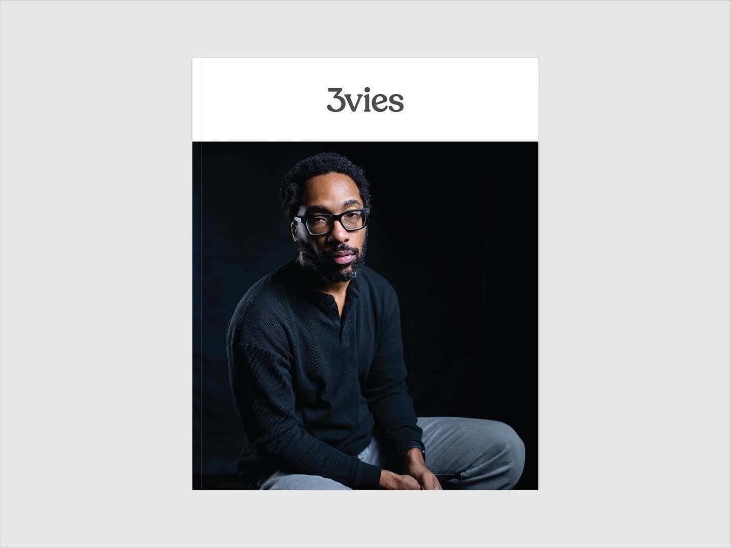 Instagram preview of the Volume 35 cover, a man in glasses seated against a black backdrop.